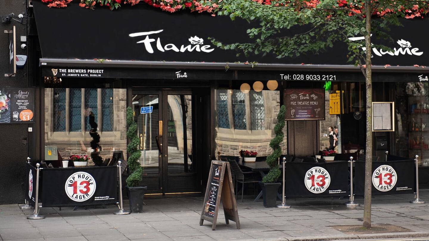Flame's Howard Street venue, closed on Saturday (May 13). Work has already started on its new restaurant.