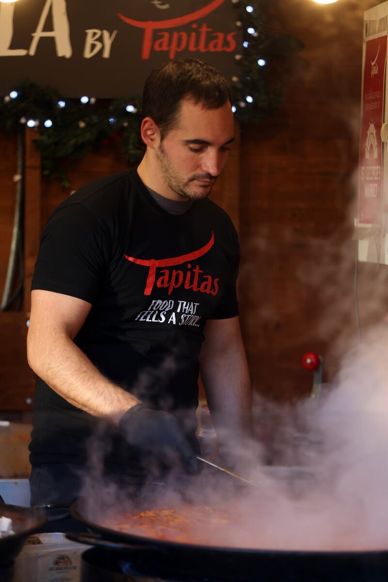 Belfast Christmas Market reopens after closing on Saturday because of Storm Darragh. PICTURE: MAL MCCANN