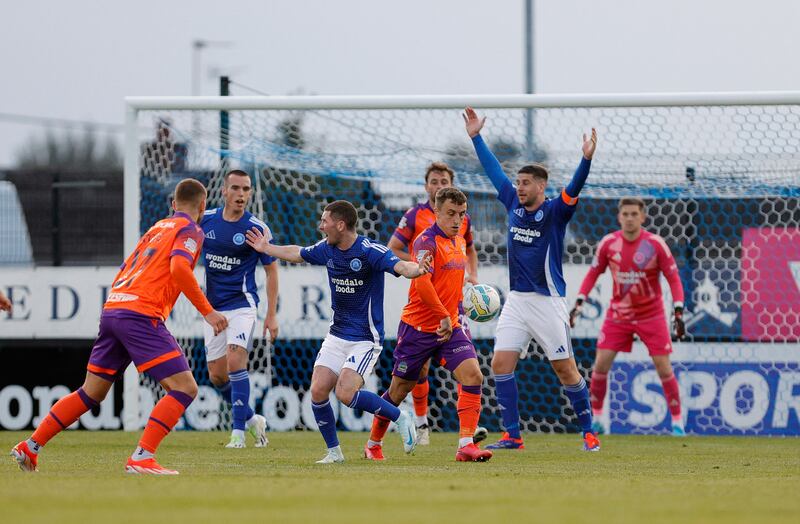 Action shot from Glenavon and Linfield