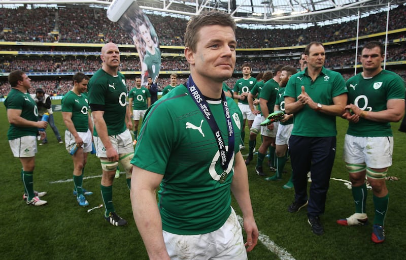 Ireland’s Brian O’Driscoll leaves the pitch after his final home international