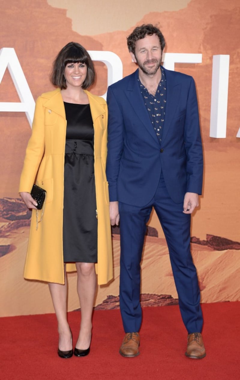 Chris O'Dowd and Dawn O'Porter attend the European premier of The Martian at Odeon Leicester Square, London.