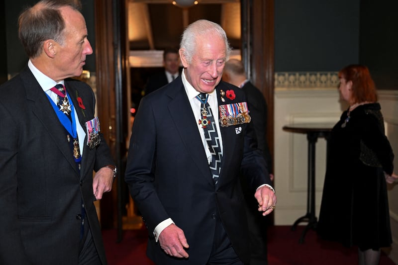 The King received applause upon entering the Royal Albert Hall on Saturday evening