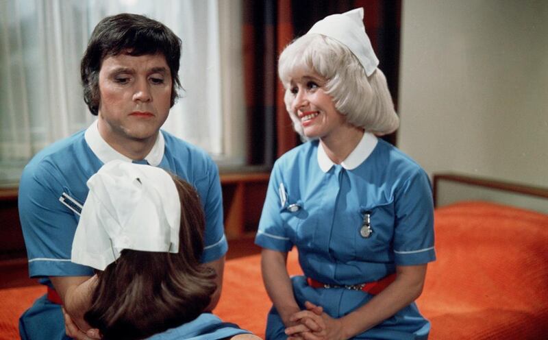 Kenneth Cope with Barbara Windsor in Carry On Matron