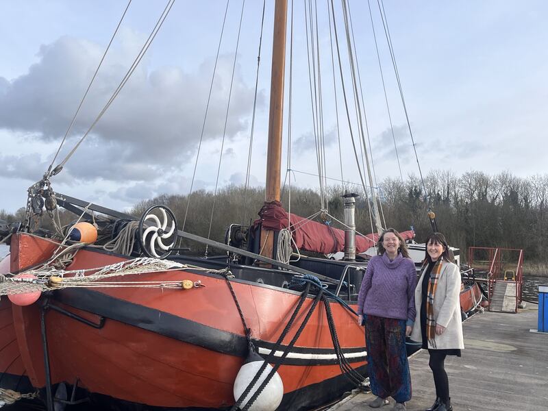 Hilary Hunter (left) pictured with Danielle Sheridan, fundraising manager, Inspire, alongside Drie Gebroeders