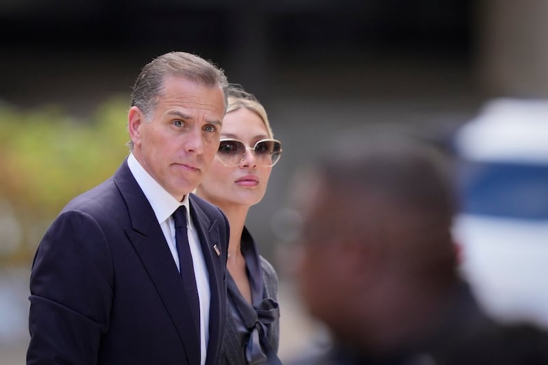 Hunter Biden arrives at federal court, with his wife Melissa Cohen Biden (AP)