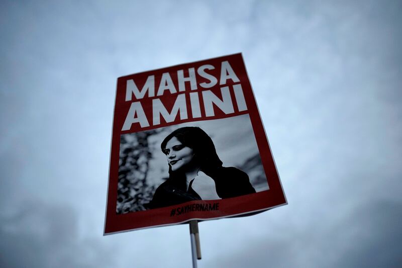 The death of Mahsa Amini in 2022 sparked mass protests across Iran (AP Photo/Markus Schreiber, File)