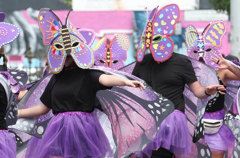 The Carnival Feile take place on the Falls Road in West Belfast on Saturday.
PICTURE COLM LENAGHAN