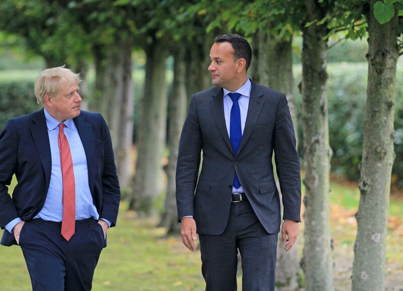 Leo Varadkar meeting with Prime Minister Boris Johnson at Thornton Manor Hotel on The Wirral, Cheshire