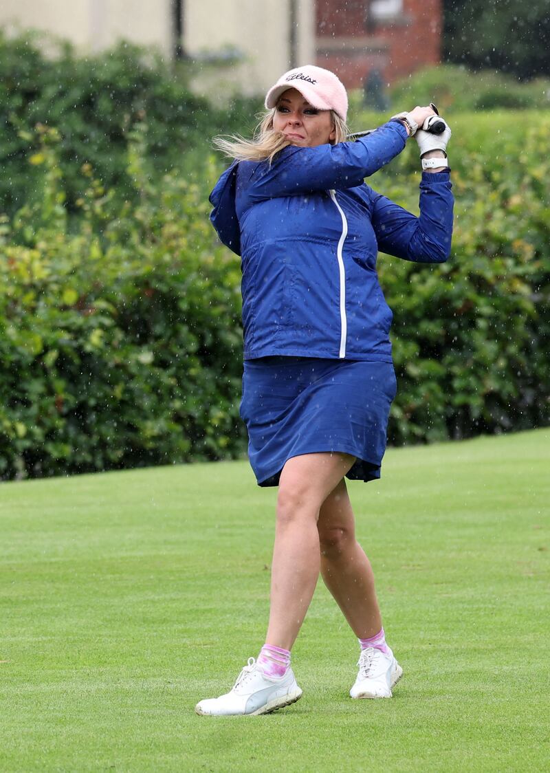 A charity golf  day in Memory of Hugh Russell at Fortwilliam Golf club in aid of Macmillan Cancer on Friday.
PICTURE COLM LENAGHAN