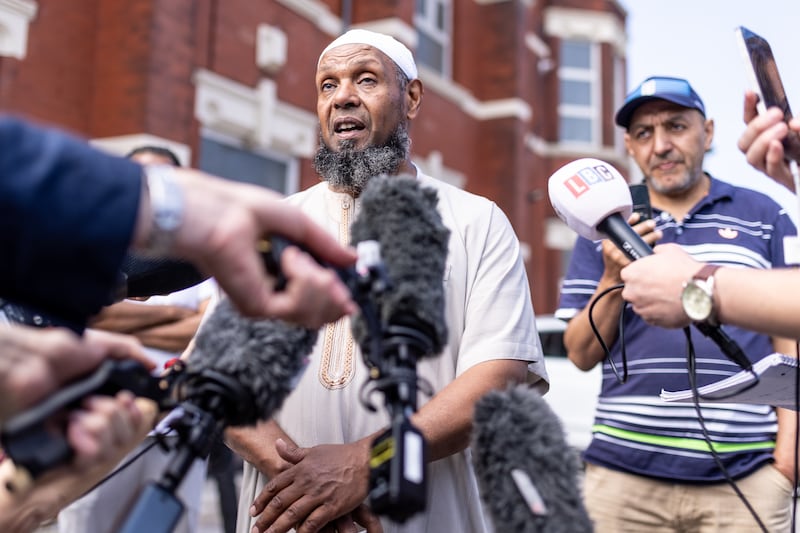 Southport mosque chairman Ibrahim Hussein told the media that he was trapped in the building with eight other people for several hours.