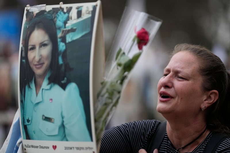 Relatives of those killed or captured have marked the occasion (AP)