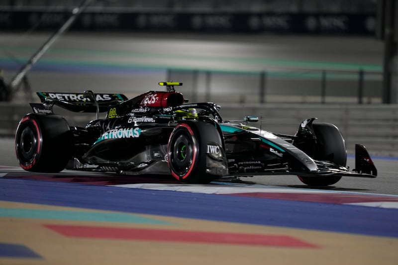 Lewis Hamilton will line up from sixth place for the Qatar Grand Prix (Altaf Qadri/AP)