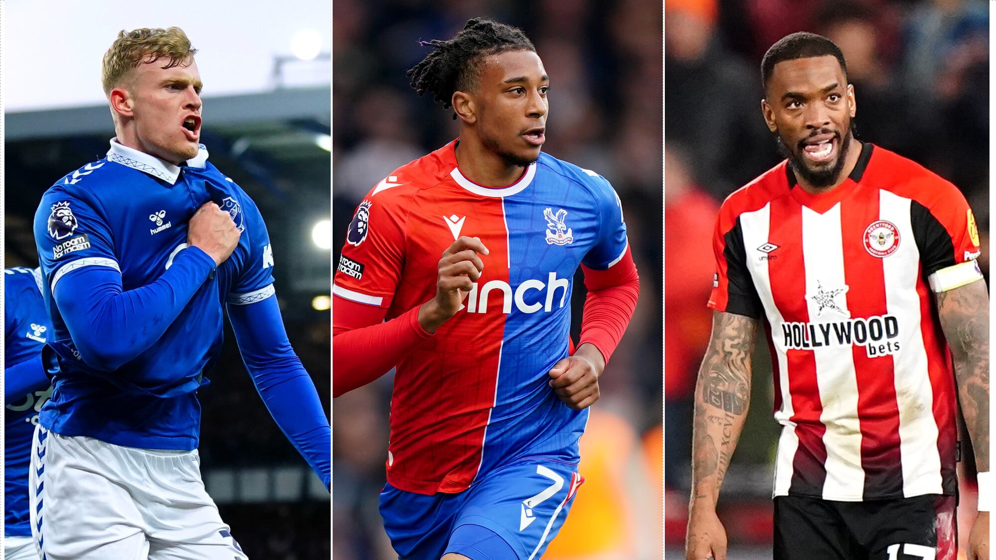 Everton’s Jarrad Branthwaite, Crystal Palace’s Michael Olise and Brentford’s Ivan Toney are likely to feature in much of the summer’s transfer speculation