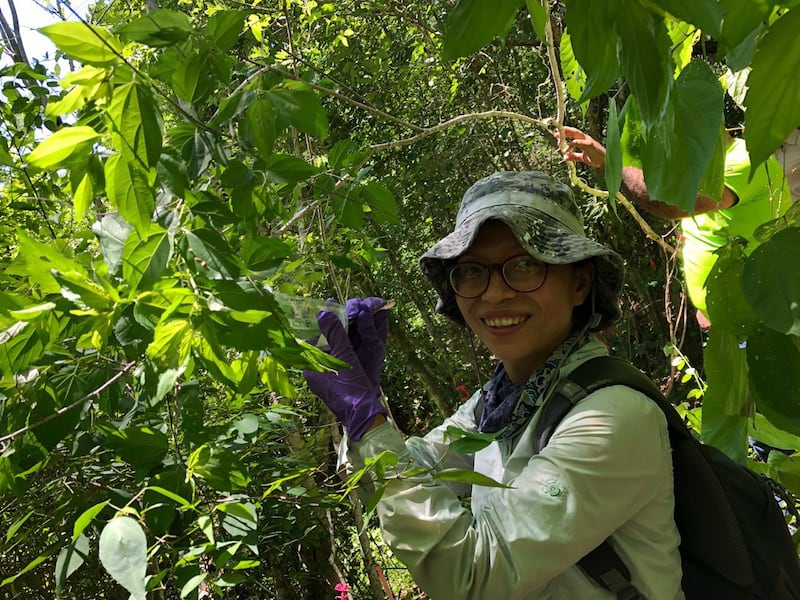 Pengjuan Zu at the site in Mexico 