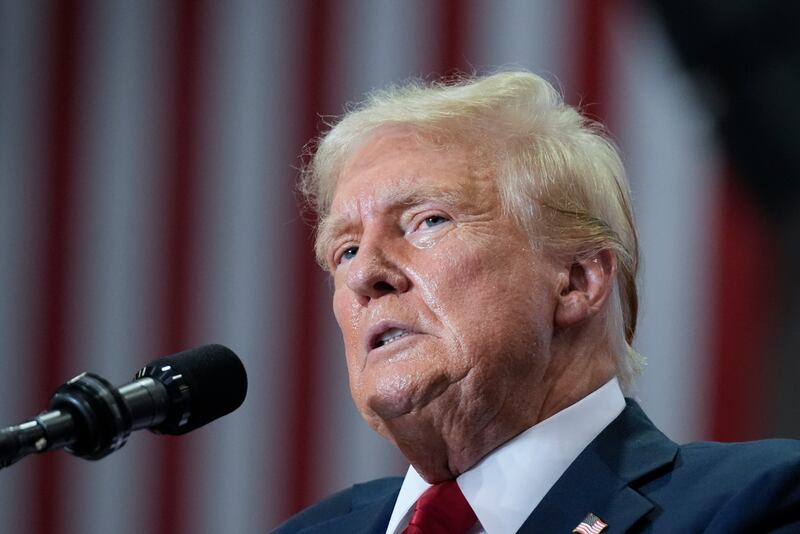 Republican presidential candidate former President Donald Trump speaks at a campaign rally (Alex Brandon/AP)