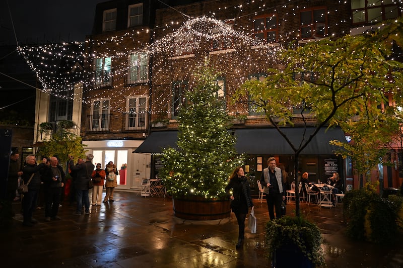 More than 150,000 LED lights are believed to have been illuminated across the Covent Garden piazza and its surrounding streets for the festive period