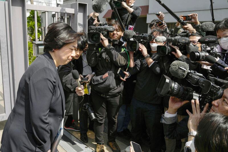 The raid was broadcast live on TV (Yohei Fukai/Kyodo News via AP)