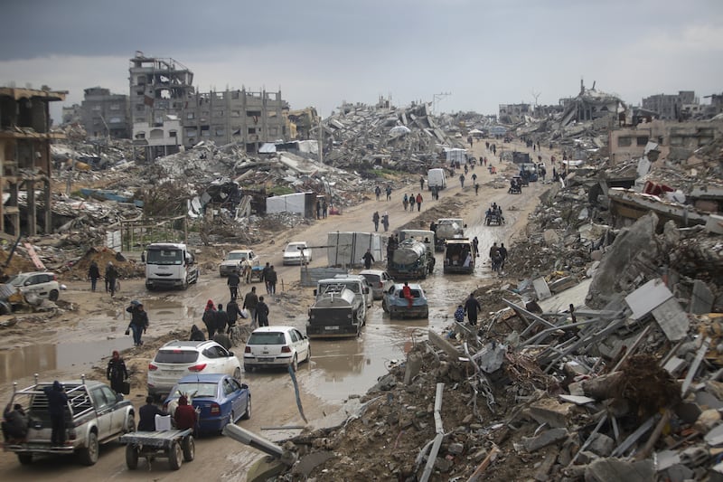 There is widespread destruction caused by the Israeli military offensive in parts of Gaza (AP)