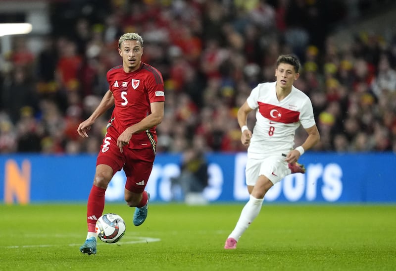 Ethan Ampadu (left) will miss the rest of Wales’ Nations League campaign after suffering a knee ligament injury