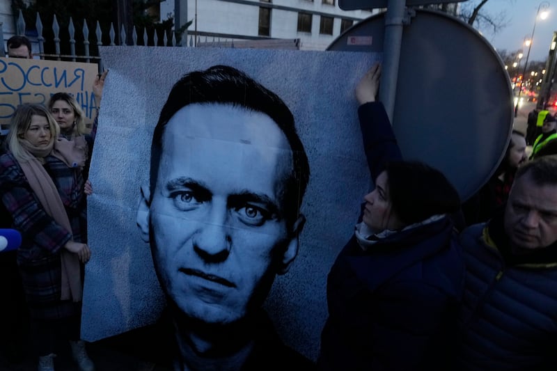 Mr Biden added that the US has not confirmed Mr Navalny’s death but that he had no reason to doubt Russian reports (AP Photo/Czarek Sokolowski)