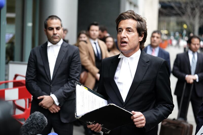 Barrister David Sherborne read a statement on behalf of the Duke of Sussex outside court after Harry was awarded £140,600 in his phone hacking claim against MGN