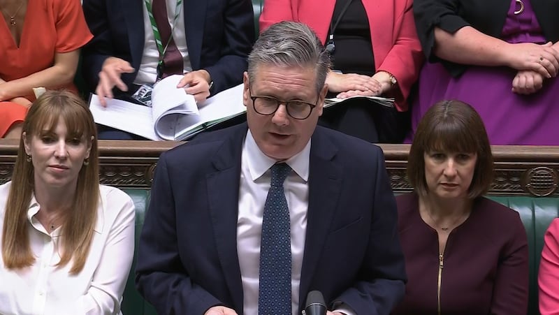 Prime Minister Sir Keir Starmer speaks during Prime Minister’s Questions in the House of Common