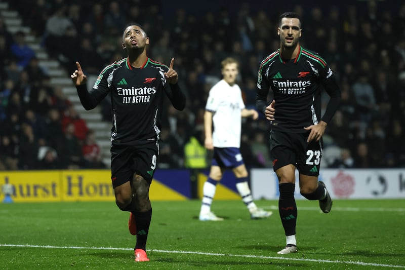 Gabriel Jesus, left, finally ended his goal drought