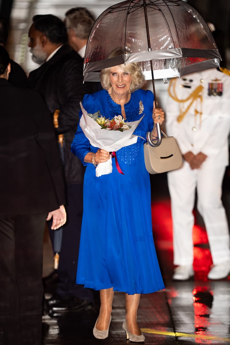 Camilla was given flowers