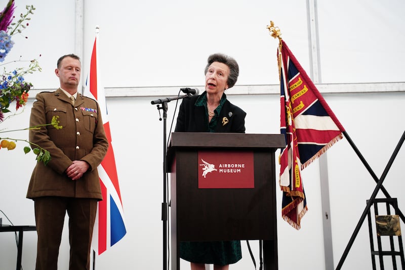 Anne spoke during a reception at the Airborne Museum Hartenstein on Saturday