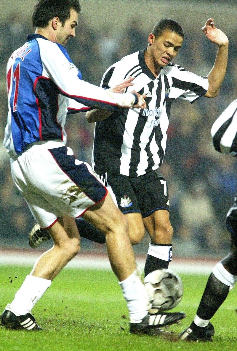 Jermaine Jenus playing for Newcastle