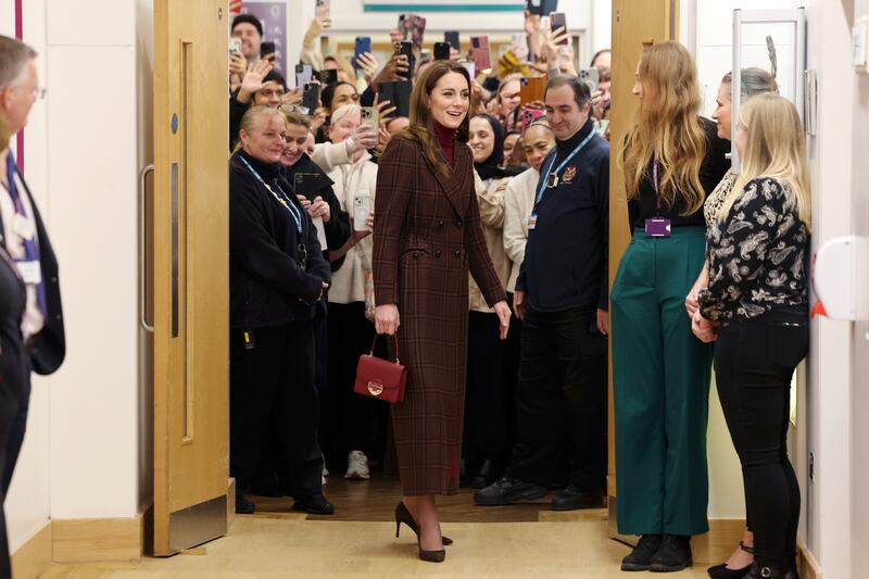 Kate makes a poignant return to the Royal Marsden Hospital, where she received her cancer treatment