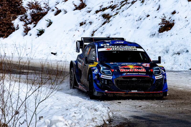 Josh McErlean made his Rally 1 debut  with M-Sport Ford in the FIA World Rally Championship in Monte Carlo at the weekend