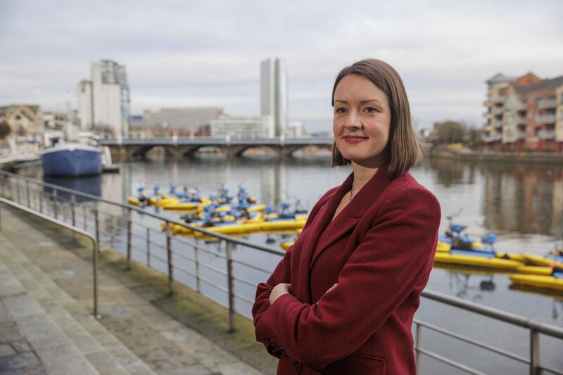 Alice Mansergh, chief executive designate of Tourism Ireland, at the launch of their 2024 marketing plan, at the ICC Belfast