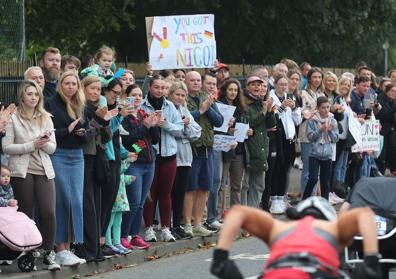 Runners take part in the Belfast City Half Marathon from Ormeau Park on Sunday.
PICTURE COLM LENAGHAN