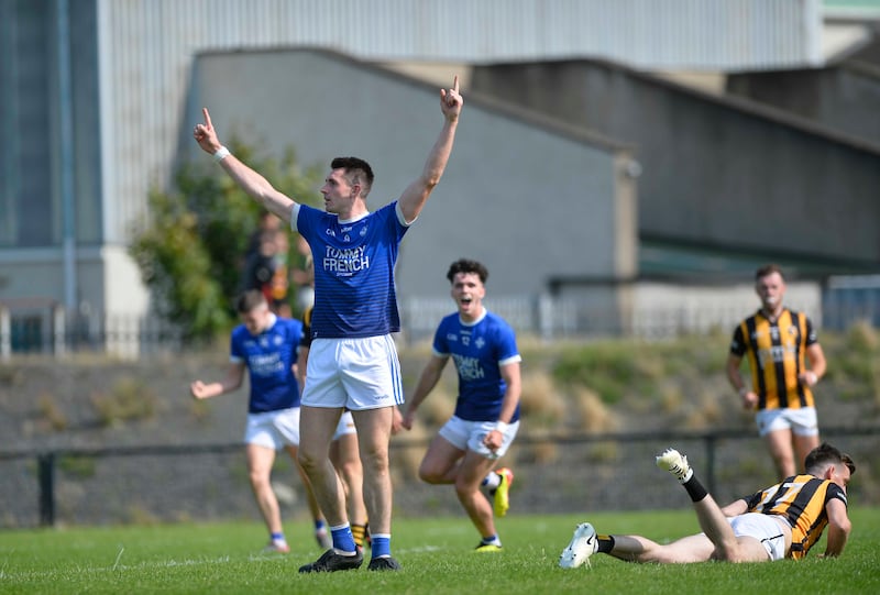 Clan Na Gael's Shane McPartlan celebrates a goal