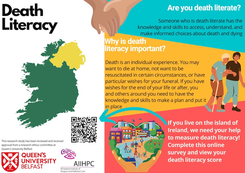 Queen's University are seeking views on how well-informed an ageing population across Ireland is about their end-of-life choices. PICTURE: QUB