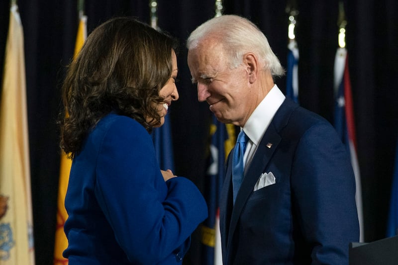 Kamala Harris was endorsed by Joe Biden on Sunday, after he stepped aside amid widespread concerns about the viability of his candidacy (Carolyn Kaster/AP)