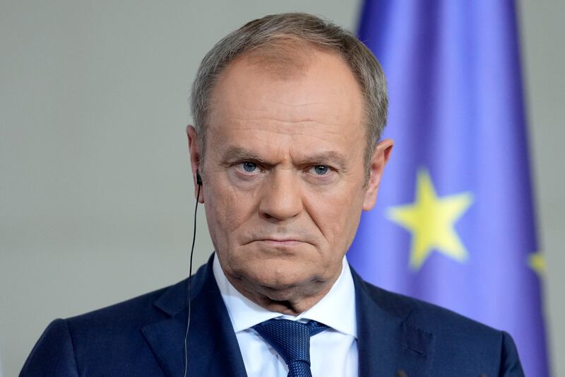 Poland’s Prime Minister Donald Tusk said the comment had offended Poles (Ebrahim Noroozi/AP)