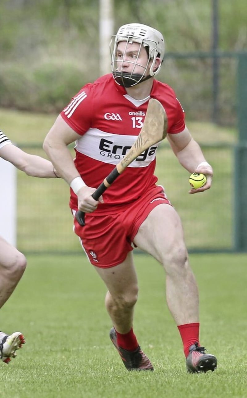 Cormac O'Doherty preparing to strike a ball