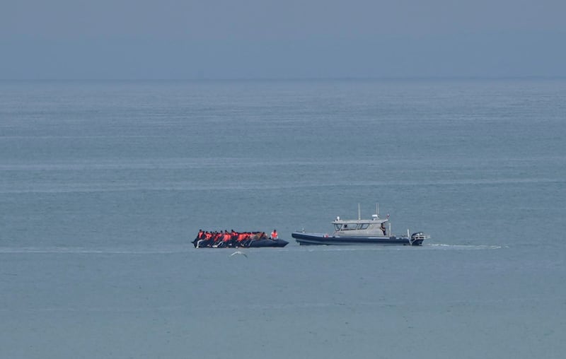 The boat was attended by French authorities (AP)