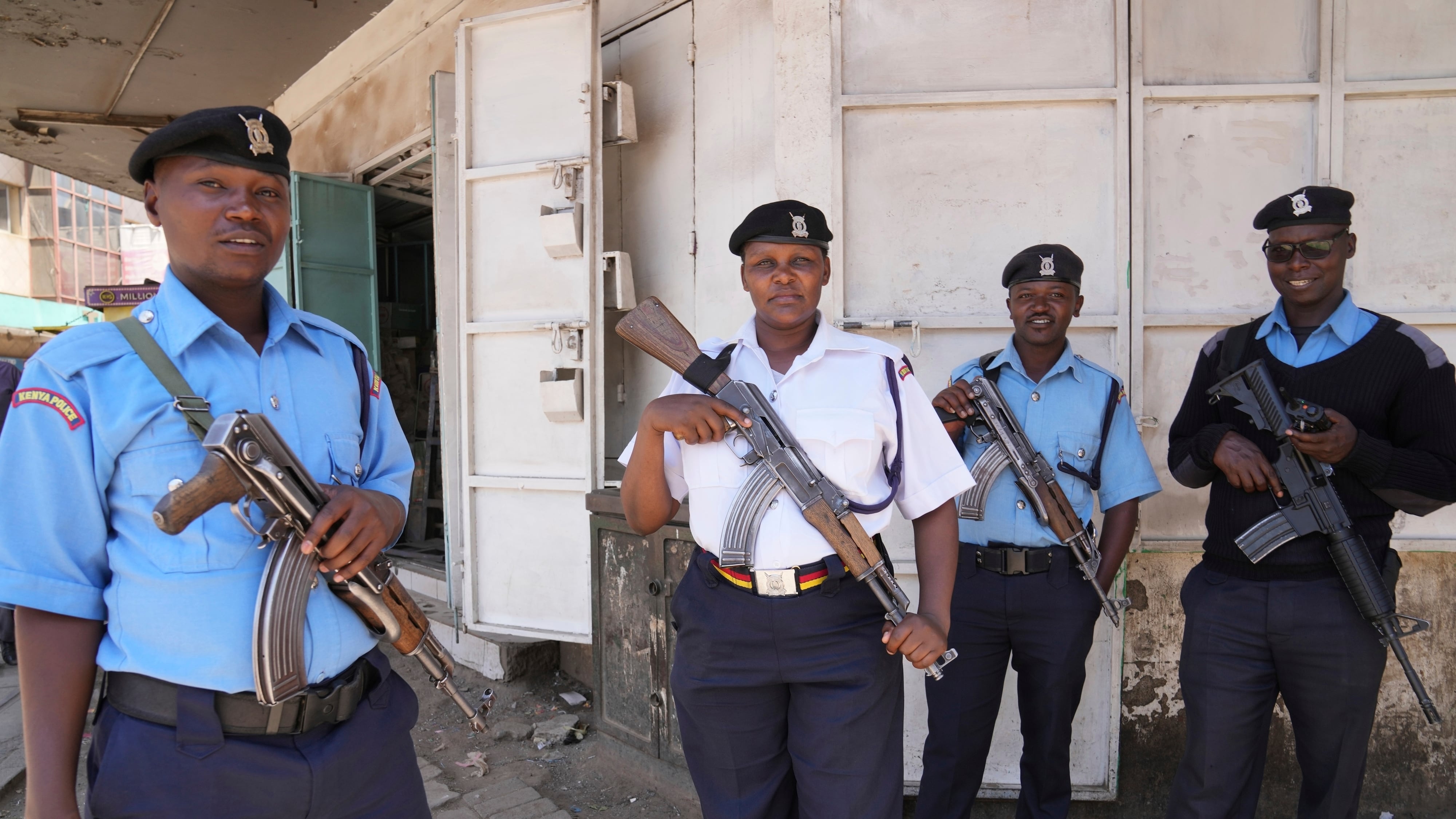 Hundreds of Kenyan police officers have arrived to take on gangs in Haiti (AP)