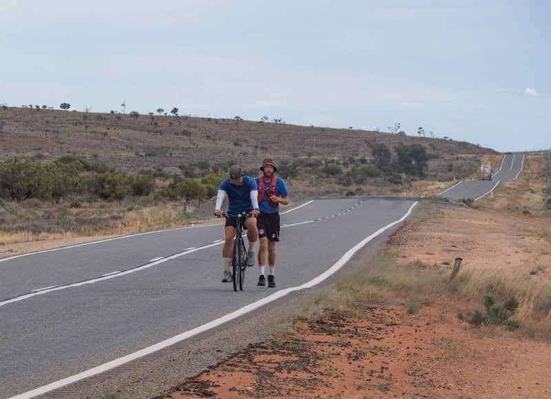 Due to an injury Joshua Smith must complete the remainder of the challenge by bicycle