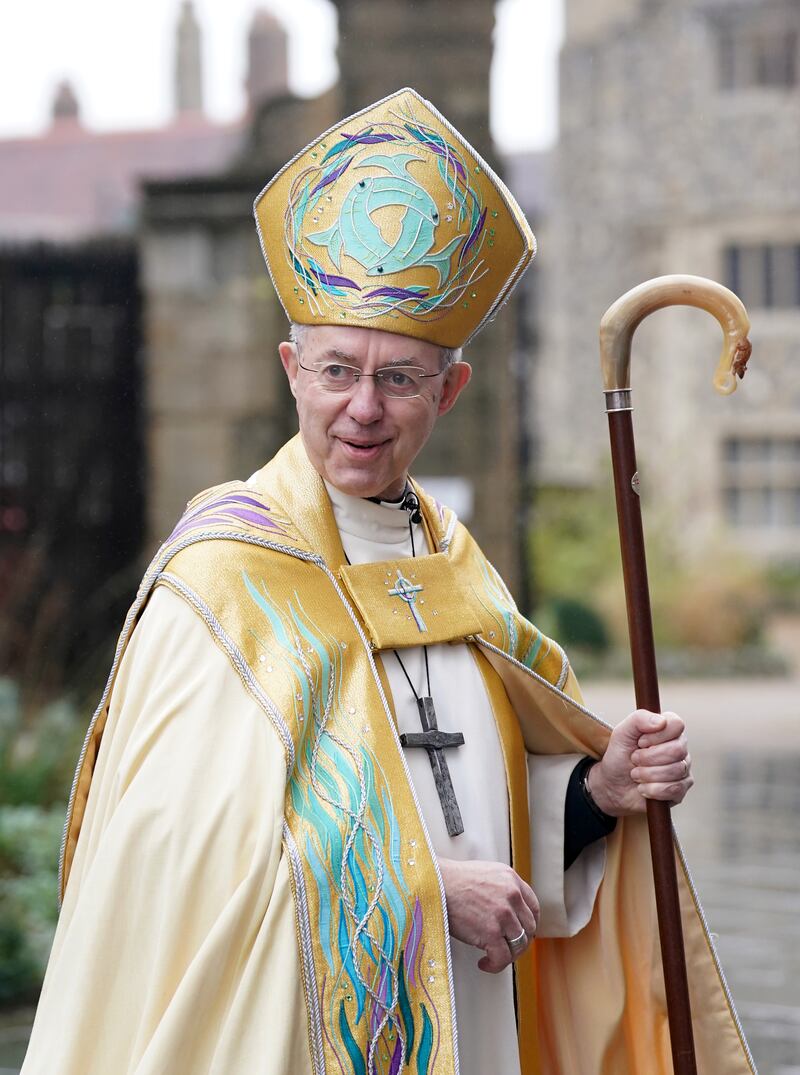 The Archbishop of Canterbury Justin Welby said he was heartened to see more children attending church