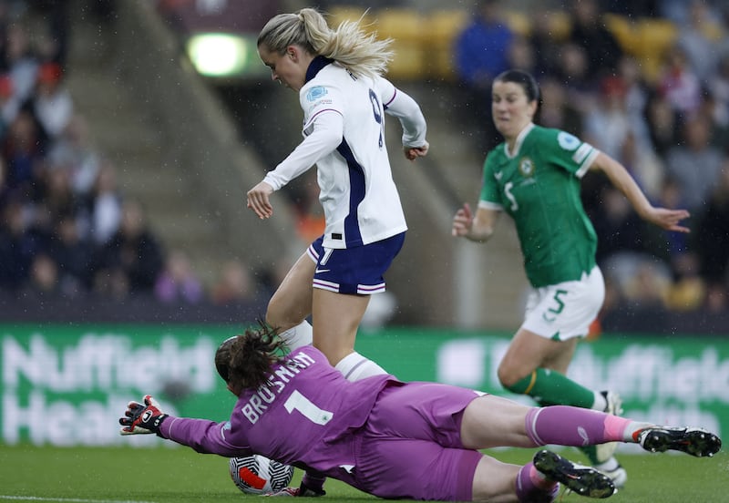 Alessia Russo scores England’s first goal