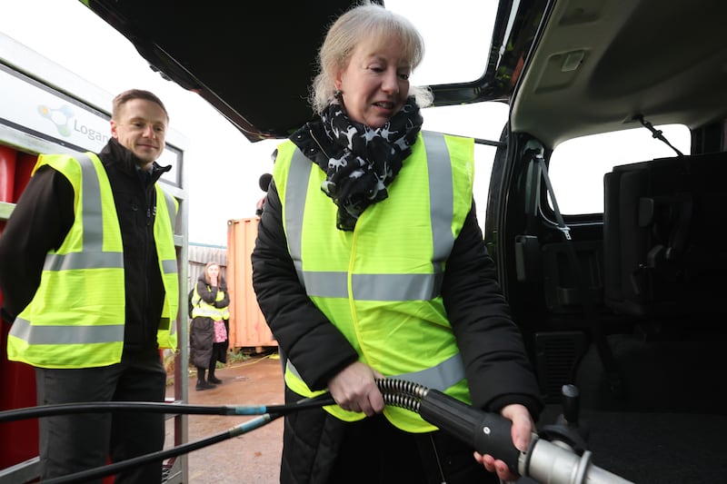 Finance Secretary Shona Robison visited clean energy firm Logan Energy in Edinburgh ahead of her Budget statement