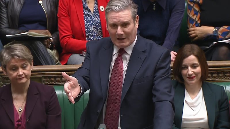 Labour leader Sir Keir Starmer speaks during Prime Minister’s Questions in the House of Commons