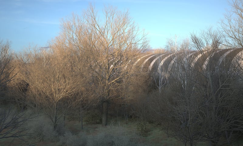 Artist’s impression of The Sheephouse Wood bat protection structure in Buckinghamshire