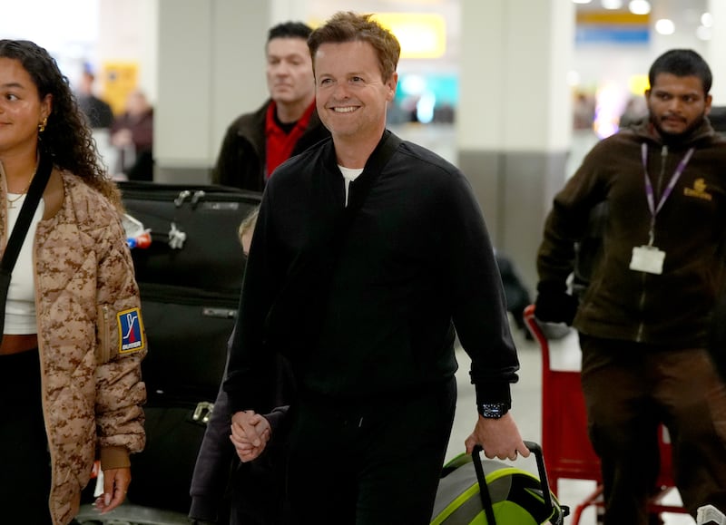 Presenter Declan Donnelly arrives at Heathrow