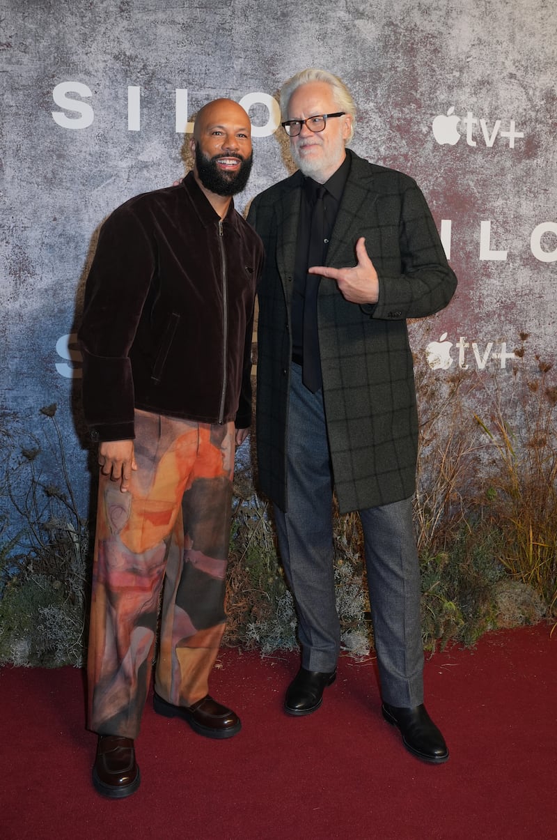 Common and Tim Robbins attending the world premiere of Apple TV+’s Silo season two at Picturehouse Central, London