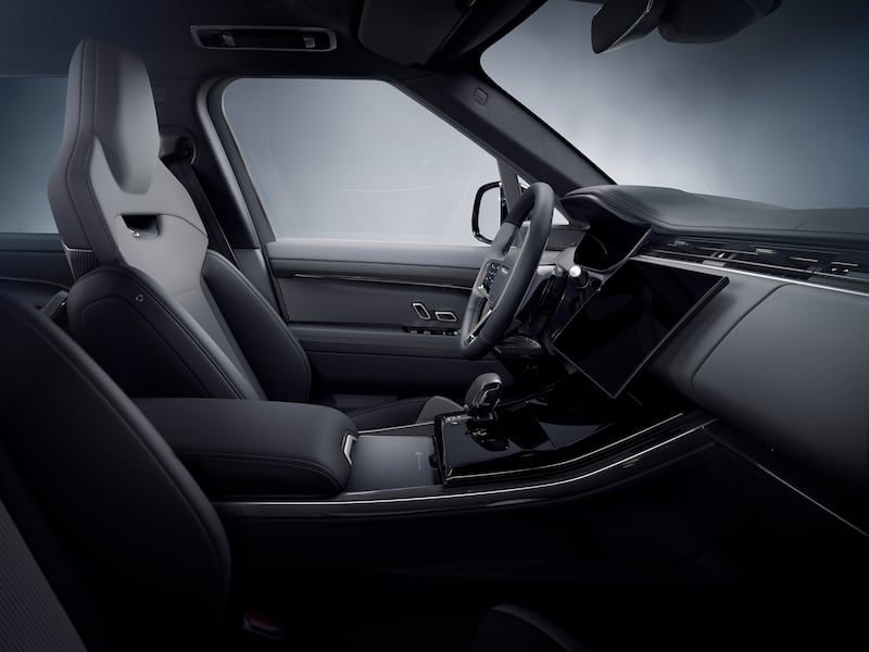 Inside, there is integrated head restraints with SV sports seats with carbon fibre backboards. (Land Rover)